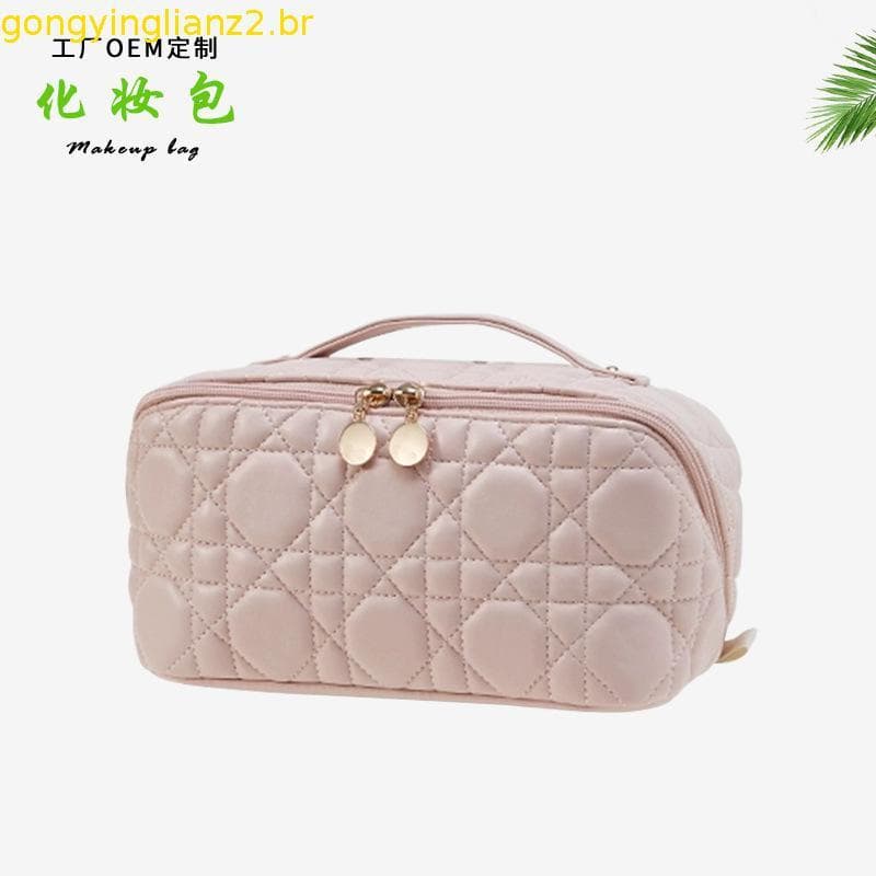 Saco cosmético feminino 2025 novo estilo portátil viagem portátil saco cosmético grande capacidade saco de armazenamento