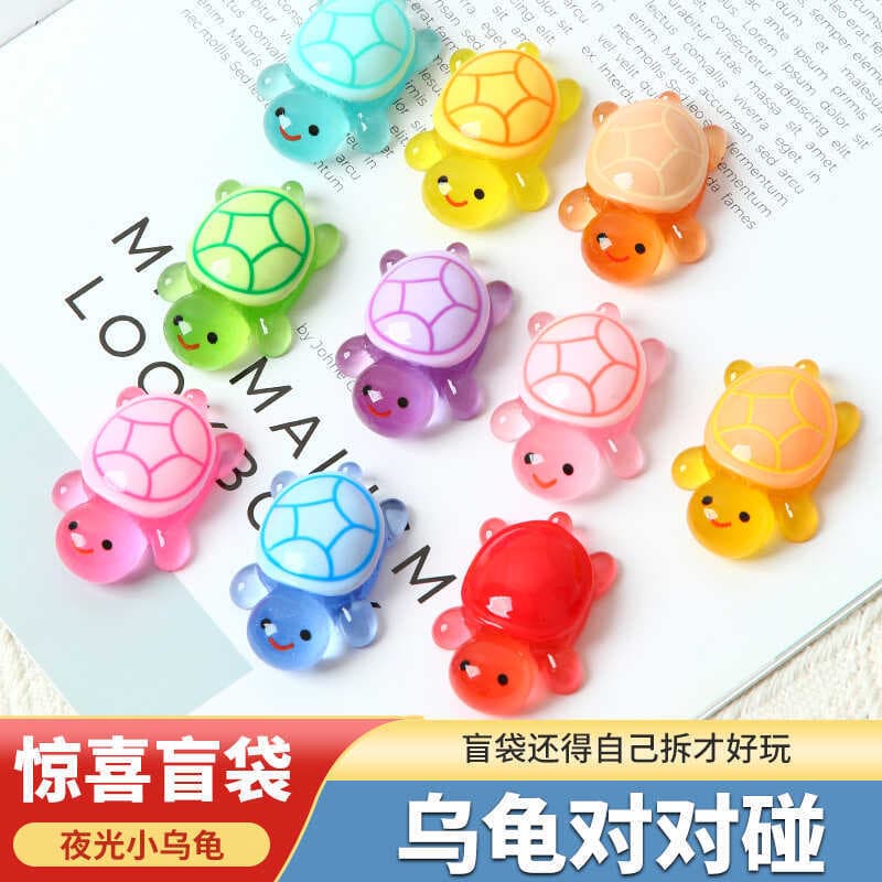 Influenciador mesmo estilo dos desenhos animados colorido luminoso pequena tartaruga par toque saco cego grande tartarug
