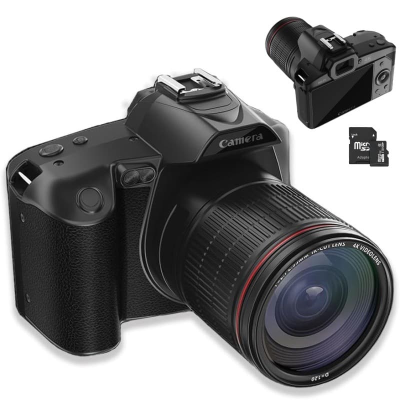 Câmera DSLR D5 HD WiFi com câmera dupla 4K e 64 milhões de pixels para beleza digital