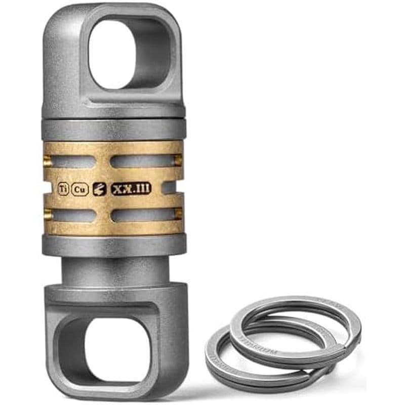 Chaveiro De Liberação Rápida FEGVE Com Chaveiros De Titânio De 2/28 Mm , Giratório Resistente Para Chaves De Carro Domés