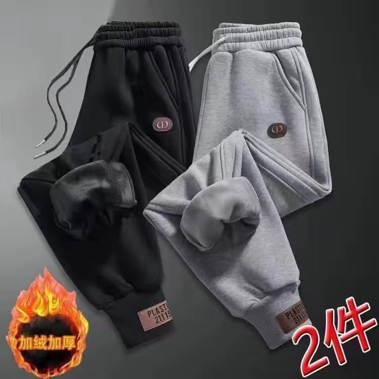 Calças de trabalho de tamanho grande Calças esportivas de inverno Forro de lã de trabalho Calças casuais masculin