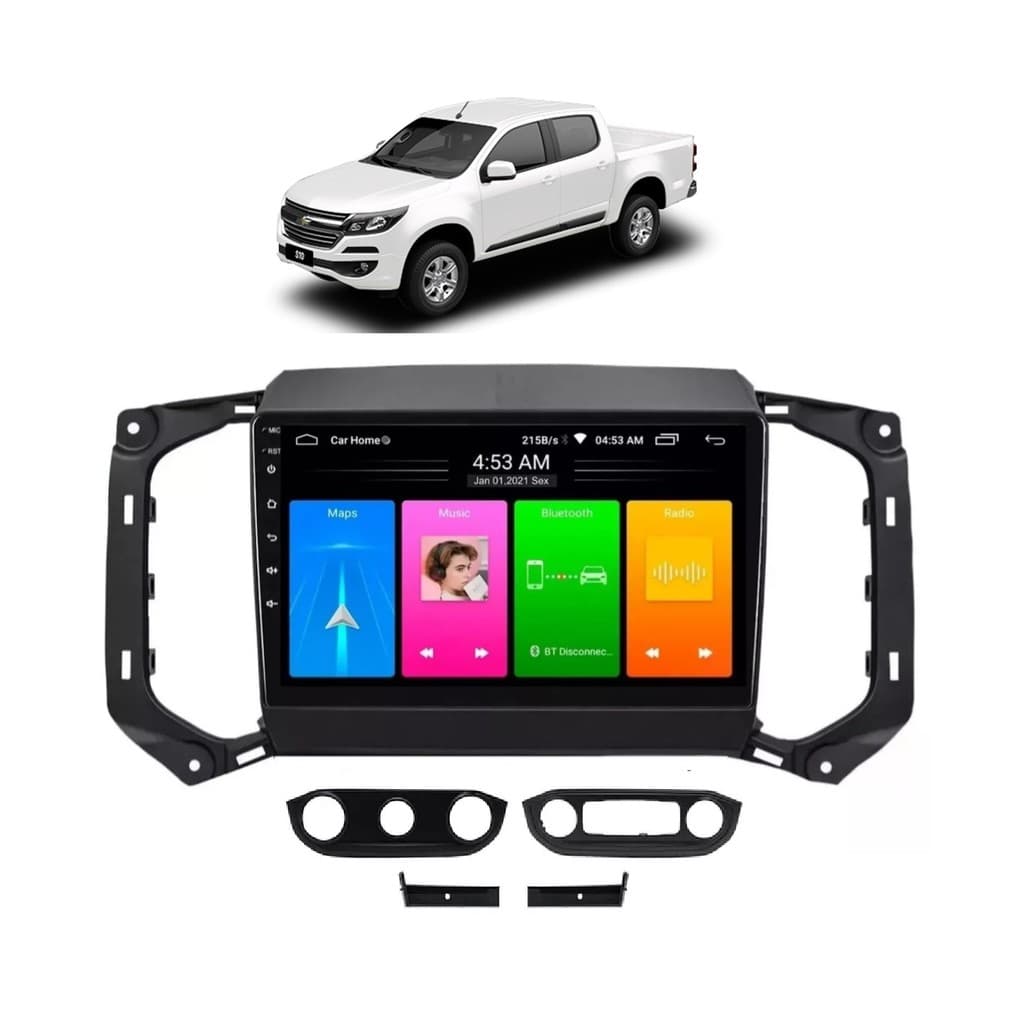 Kit Multimídia S10 Trail Blazer 2017 / 2020 LS 9 Pol Android Carplay Gps 2/32GB - Roadstar 915BR