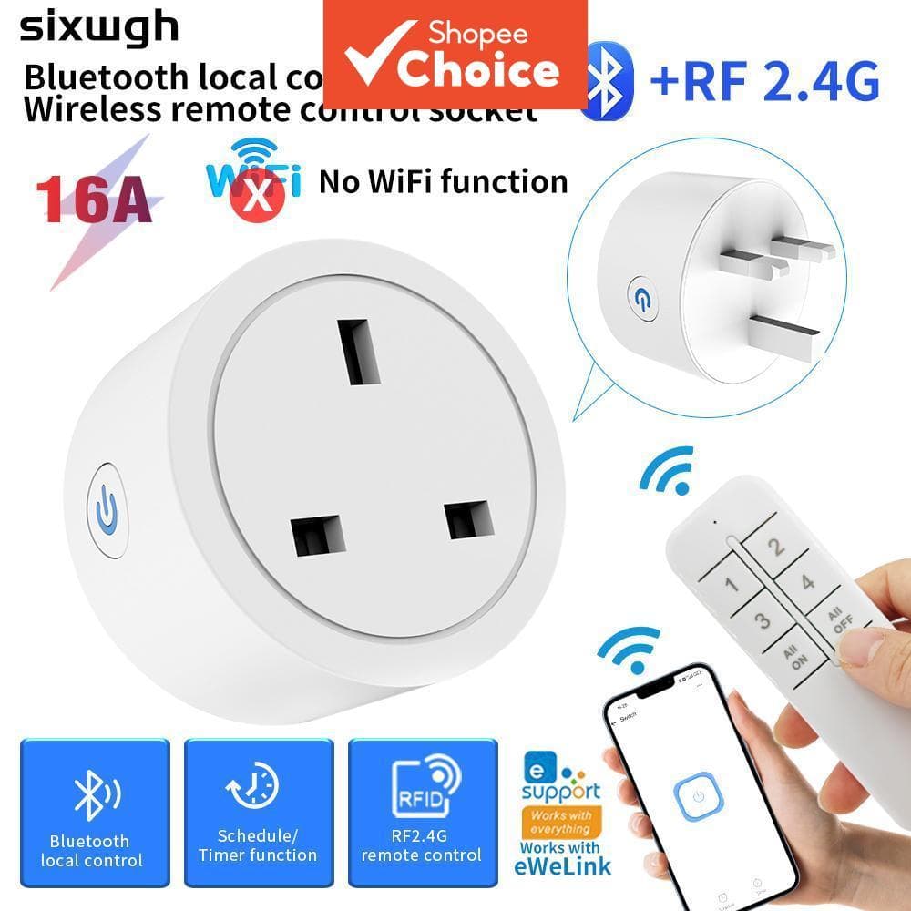 UK Plug Wireless Socket RF2.4G Smart Controlador De Interruptor Sem Fio