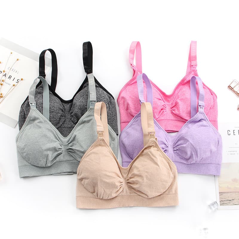 Novo estilo roupa interior para maternidade fivela frontal mamãe amamentação sutiã sem costura tamanho grande sutiã sem