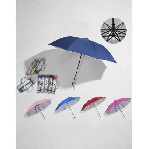 Kit 10 Sombrinhas Guarda Chuva Proteção Uv Atacado Revenda Diversas Liso