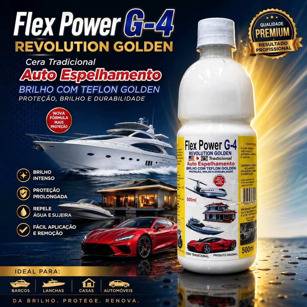 Cera Liquida Flex Power G4 Original muito mais brilho