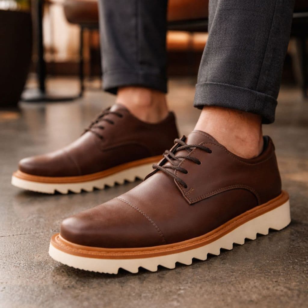 Sapato Mocassim Masculino Casual Oxford Social Solado Tratorado Confortável Calce Fácil Trabalho
