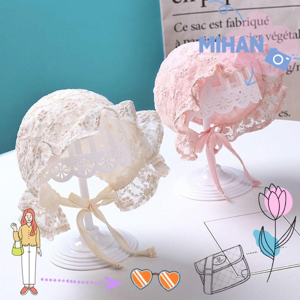 MH-BEAUTY Chapéu De Malha De Renda , Gorro Macio E Respirável , Bonés Para Meninos Meninas , Sol De Algodão Bebês Recém-