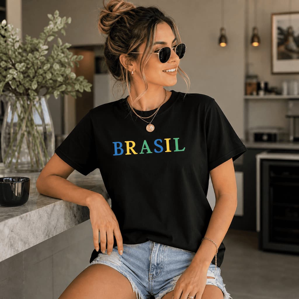 Camiseta Feminina Unissex Brasil Copa 2026 Básica 100% Algodão Várias Cores Envio Imediato