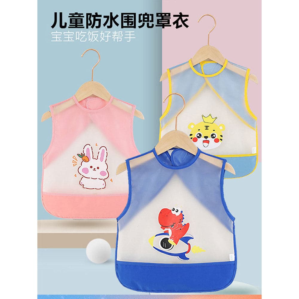 Bebê comer macacão babadores Saliva jogar água fina à prova dwaterproof água crianças reverso Wear Super macio sem manga