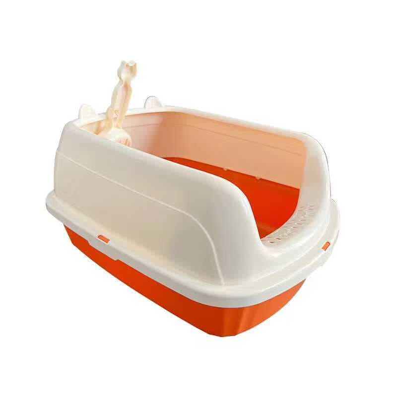 Caixa de areia para gatos Semi-fechada, grande, à prova de respingos, Extra grande, banheiro para gatos, gatinhos, gatos