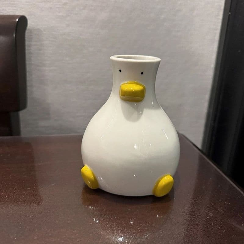 Spot Rapid Hair / Bonito Pato Vaso de Cerâmica / Creme Vento Pequeno Fresco Peças de Mesa
