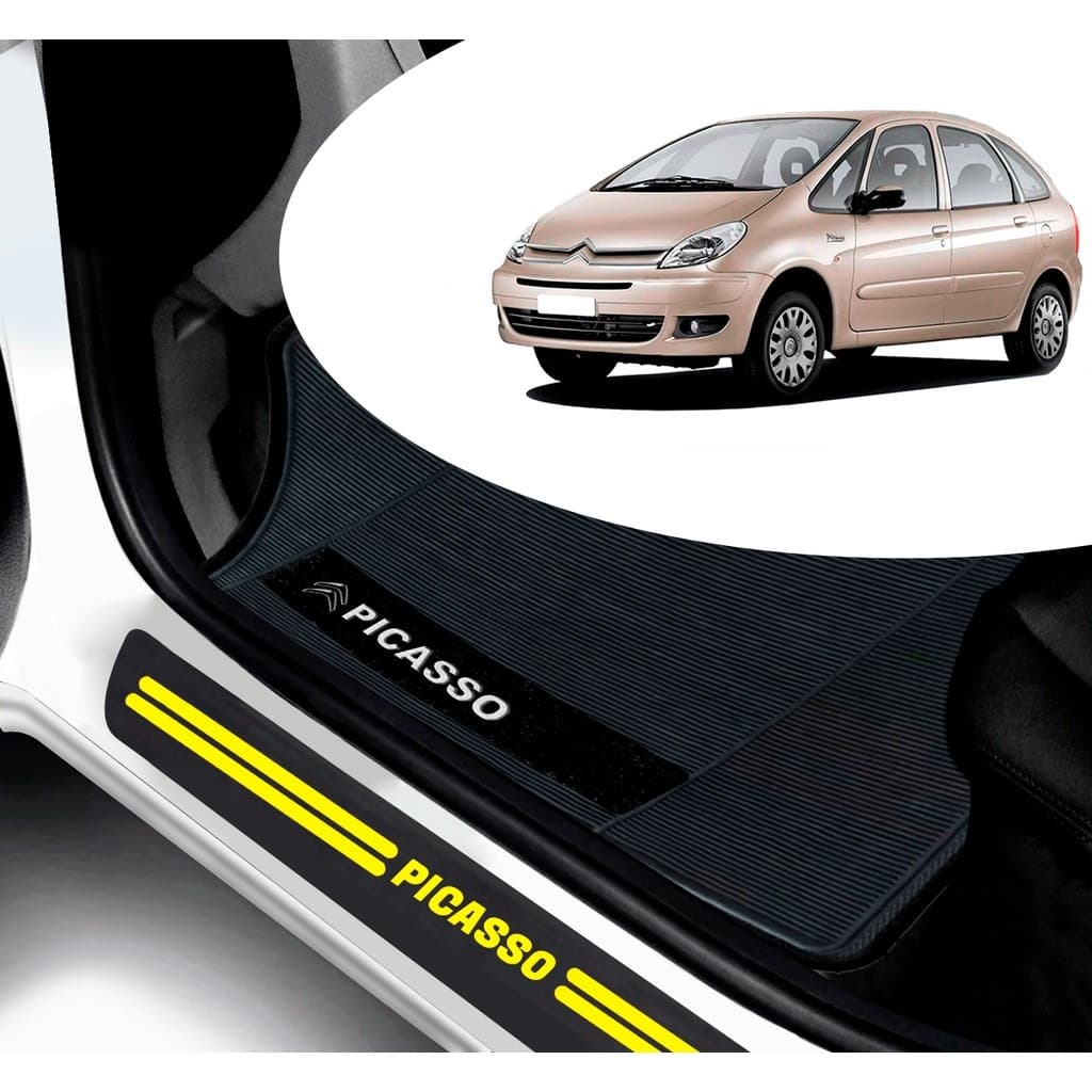 Kit Tapete E Soleira De Porta Citroen Picasso Universal Carro personalizado