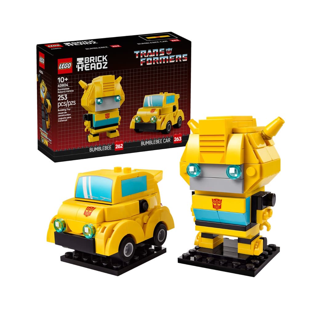 Lego Brick Headz 40804 - Bumblebee Robot e Vehicle 253 Peças Original em Caixa Lacrada