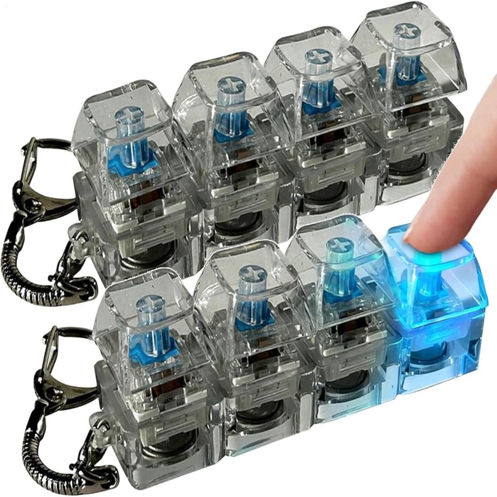 Conjunto de 2 peças de brinquedos de teclado, adequado para meninos e meninas, chaveiro com teclas iluminadas, oferecend