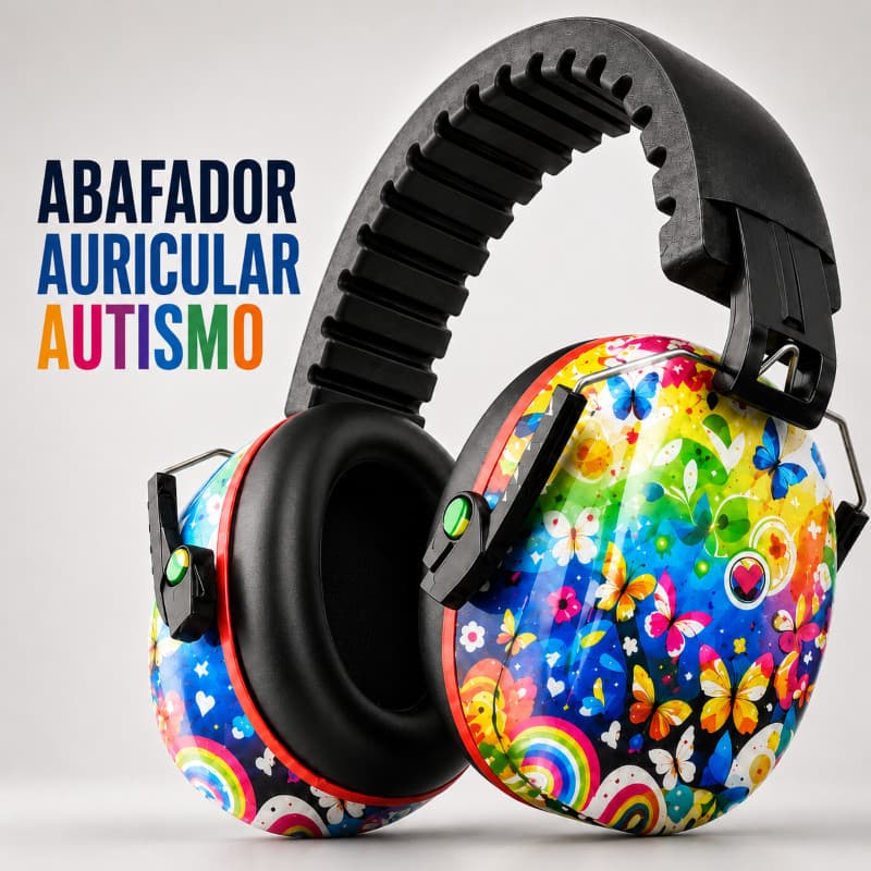 Abafador Auditivo para Autismo Adulto TDAH Confortável Sensorial Colorido