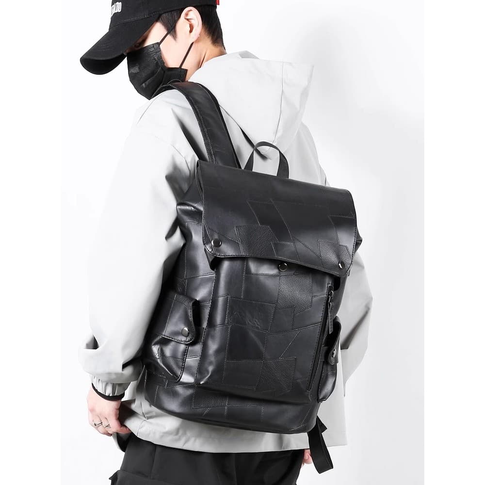 Mochila de computador masculina mochila moda tendência Commuter High-End estudante universitário mochila masculina nicho