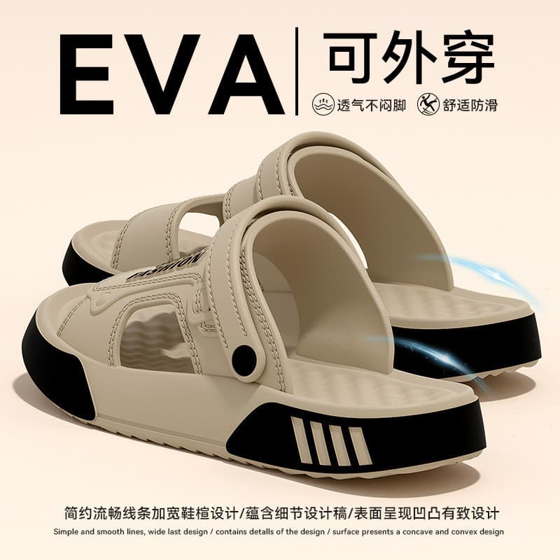 Dupla utilização praia exterior wear verão motorista chinelos esportivos novo estilo masculino legal 2026 chinelos casua