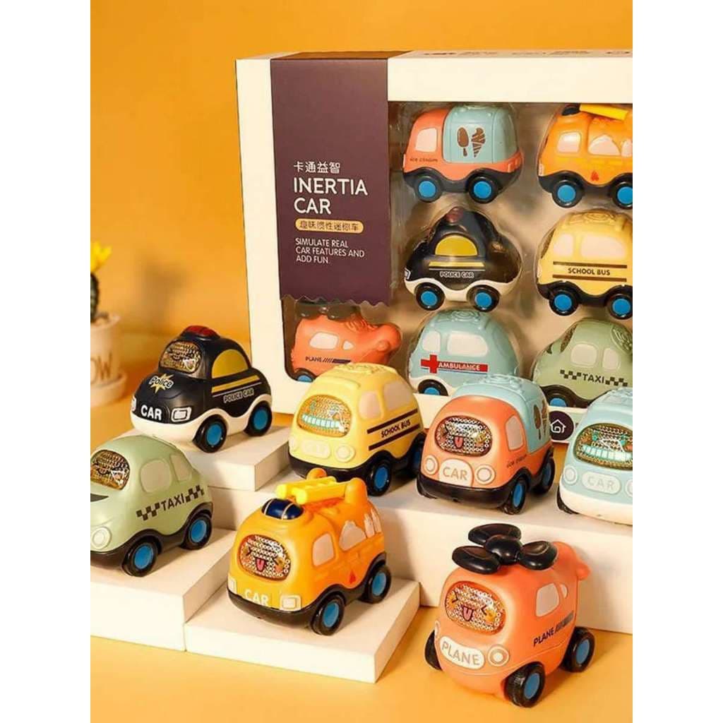 Carro de brinquedo inercial dos desenhos animados Chenghai 0-3 anos de idade bonito engraçado menino carro resistente a