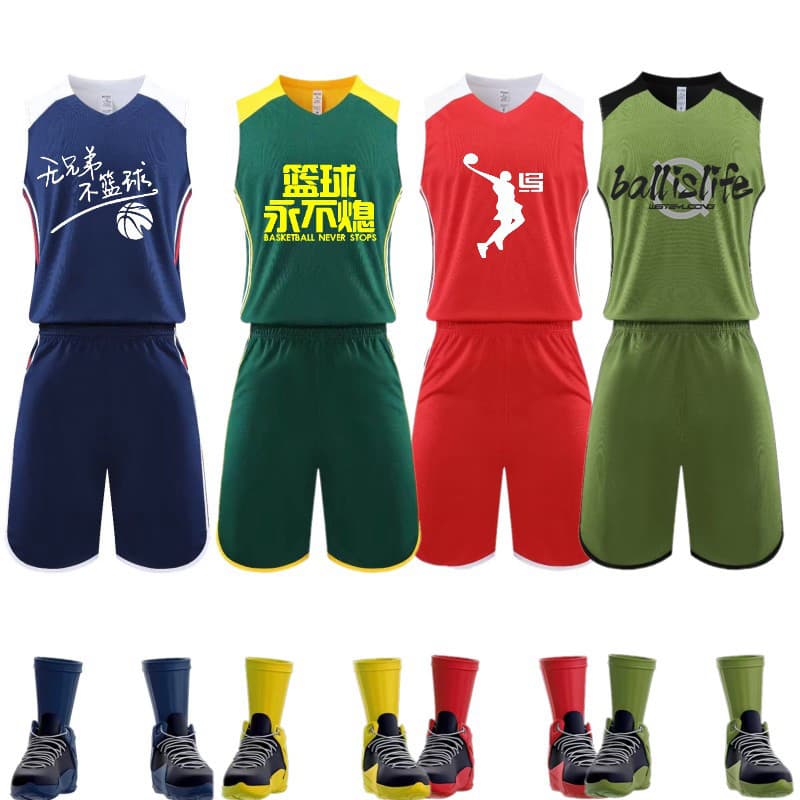 Uniforme de basquete americano masculino terno de verão sem mangas roupas esportivas treinamento das crianças acampament
