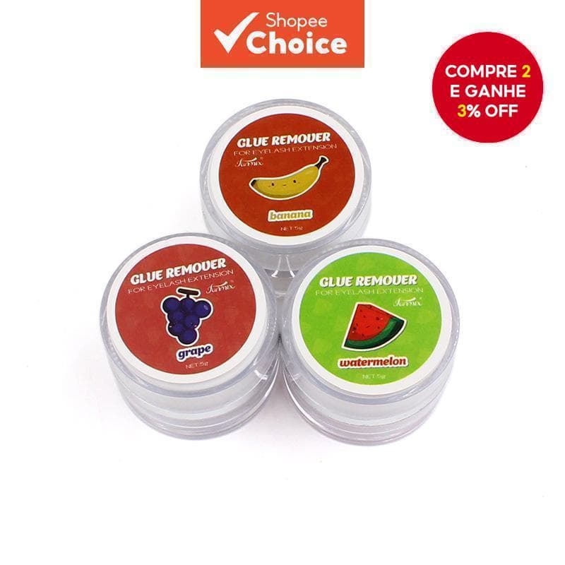 Conjunto De Ferramentas De Beleza Funmix – Removedor De Cola Para Cílios Com Sabor De Frutas 5G E Creme De Extensão