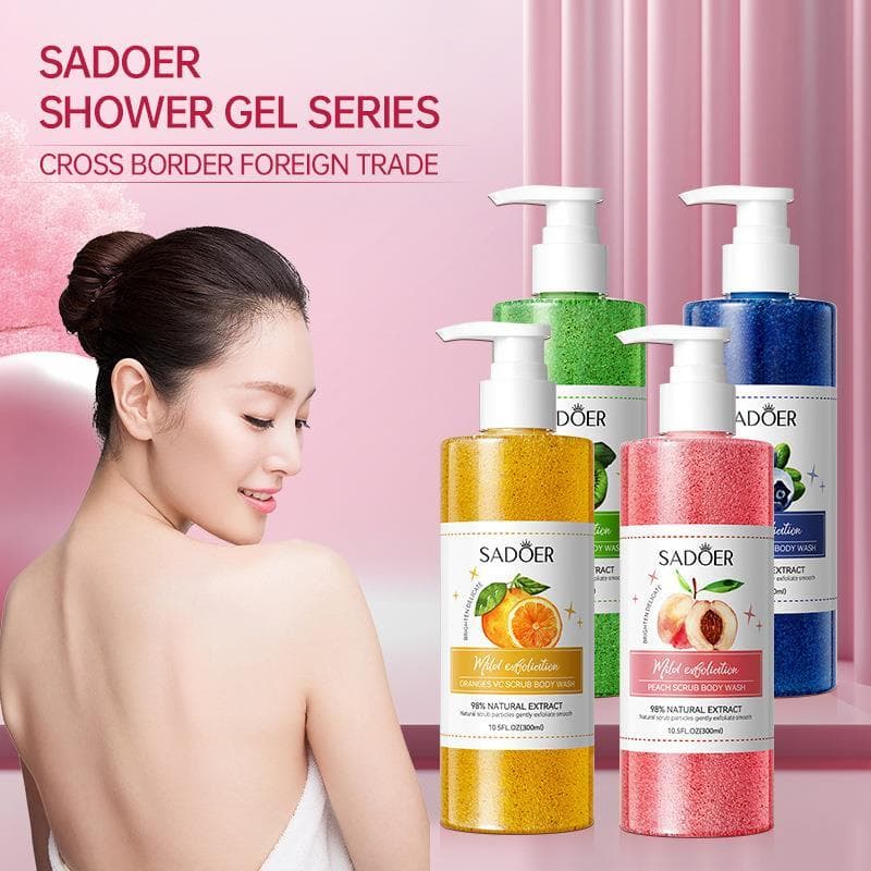 SADOER Fruit Body Scrub Gel De Banho Para Limpeza Profunda