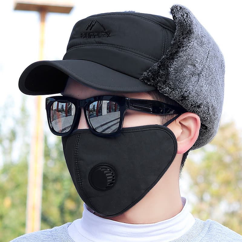 W Winter Outdoor Lei Feng Chapéu Homens Mulheres Orelha Proteção Plus Fleece Grosso Algodão Chapéu Nordeste Ciclismo Pro