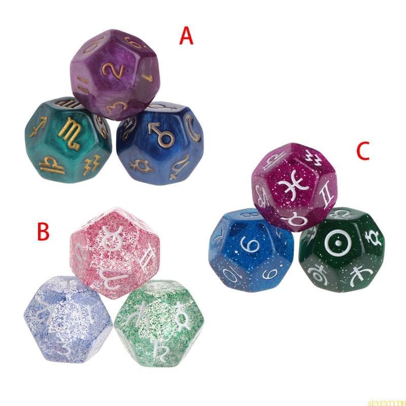 Jogo Constelação Astrológico 12 Lados Para, Adivinhação, Cartas Tarô, Acessórios Entretenime