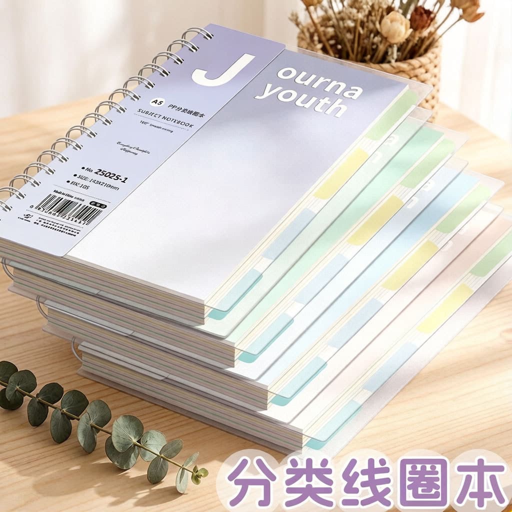 B5 Macaron Color Series Bobina Notebook Alunos do ensino médio Papel de notas dedicado Alunos do ensino médio Caderno de