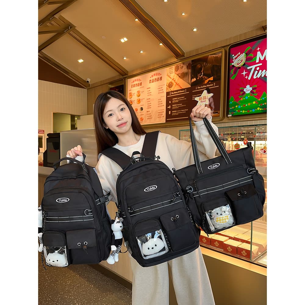 Crianças mochilas escolares bolsas meninos estudantes do ensino fundamental júnior estudantes do ensino médio letras men