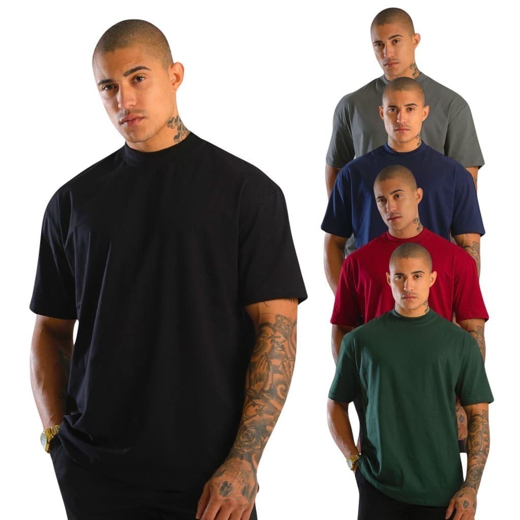 Camiseta Masculina Oversized Camisa Streetwear Gola Alta confortável