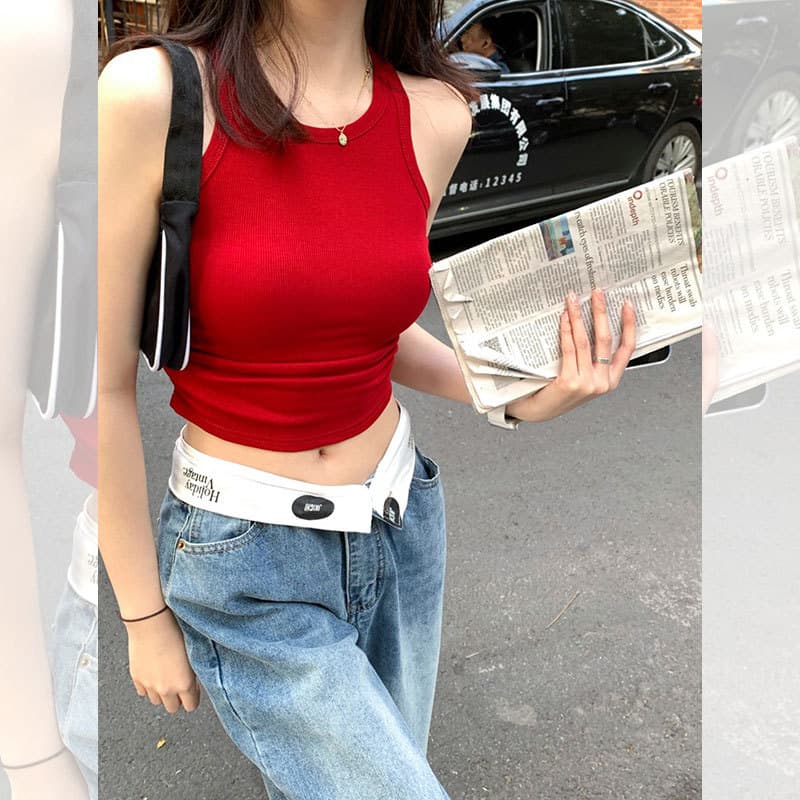 Menina quente plissado vermelho camisola feminina com almofadas no peito roupa interior exterior magro-ajuste mais magro