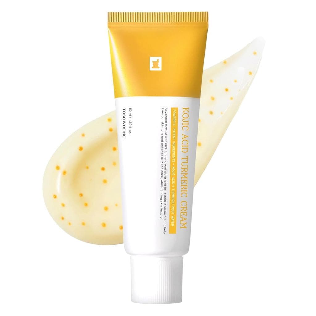 Creme de Cúrcuma com Ácido Kójico TOSOWOONG, 99% de ácido kójico puro 7000ppm, 660, 941ppm de cúrcuma, cápsula reparador