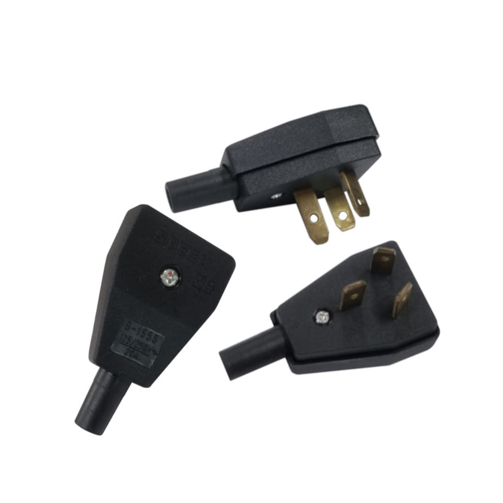 Plug 3 Pinos Chatos S1555 Steck Tomada Macho 3p 20a 125/250v