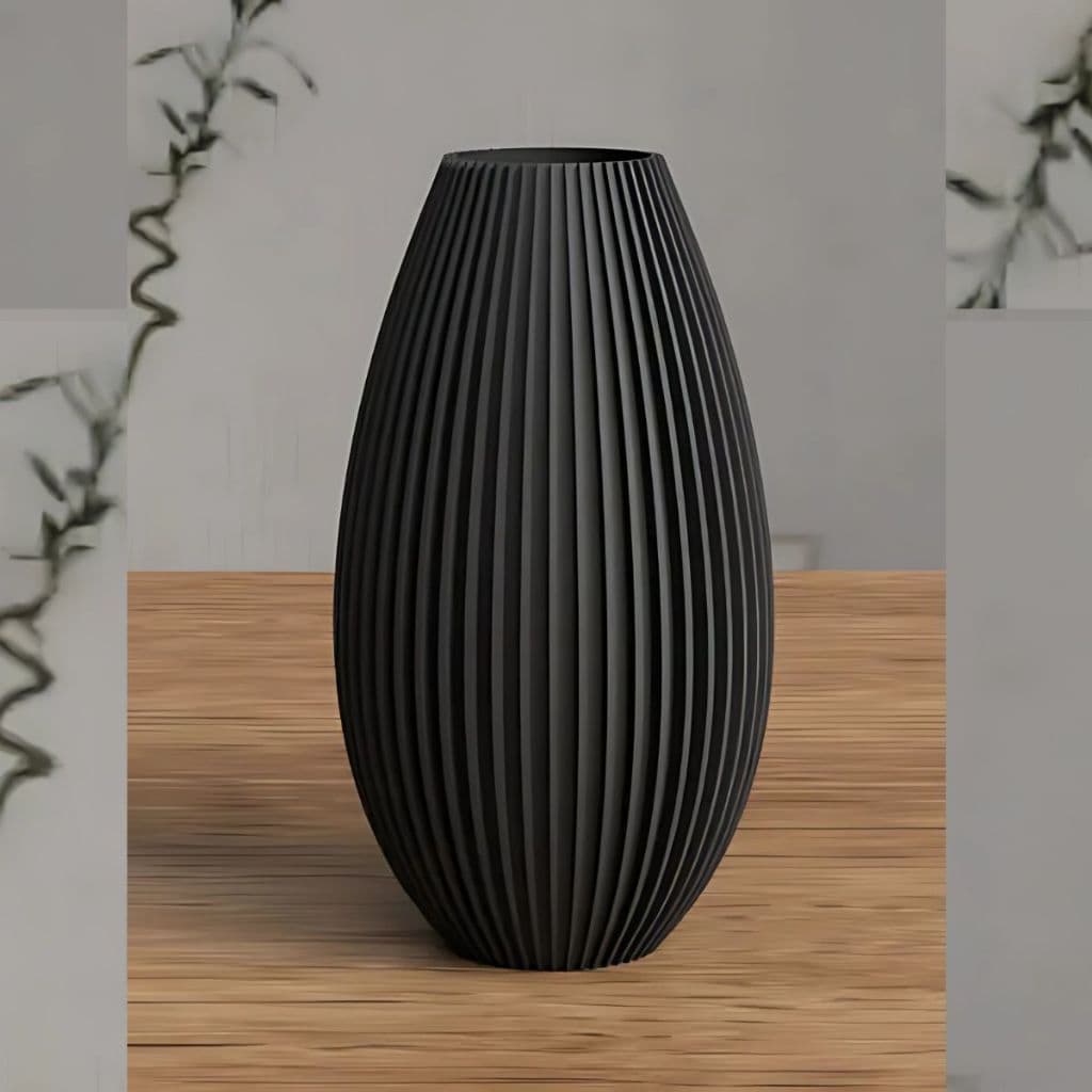 Vaso Oval Decorativo Páscoa Moderno Elegante Design Ondulado Sofisticado Versátil Resistente