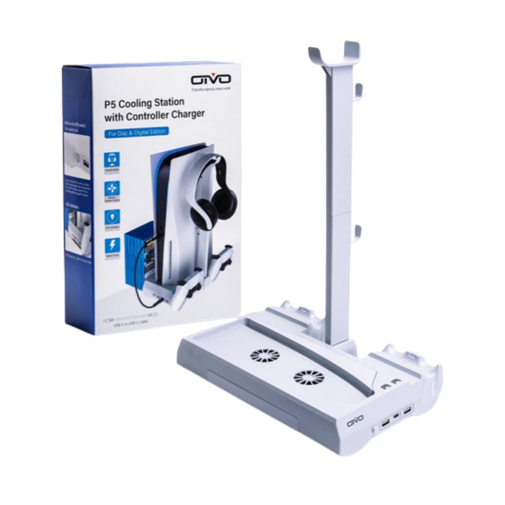 Base Refrigeração PS5 Original C7INTEGRA Com Carregador