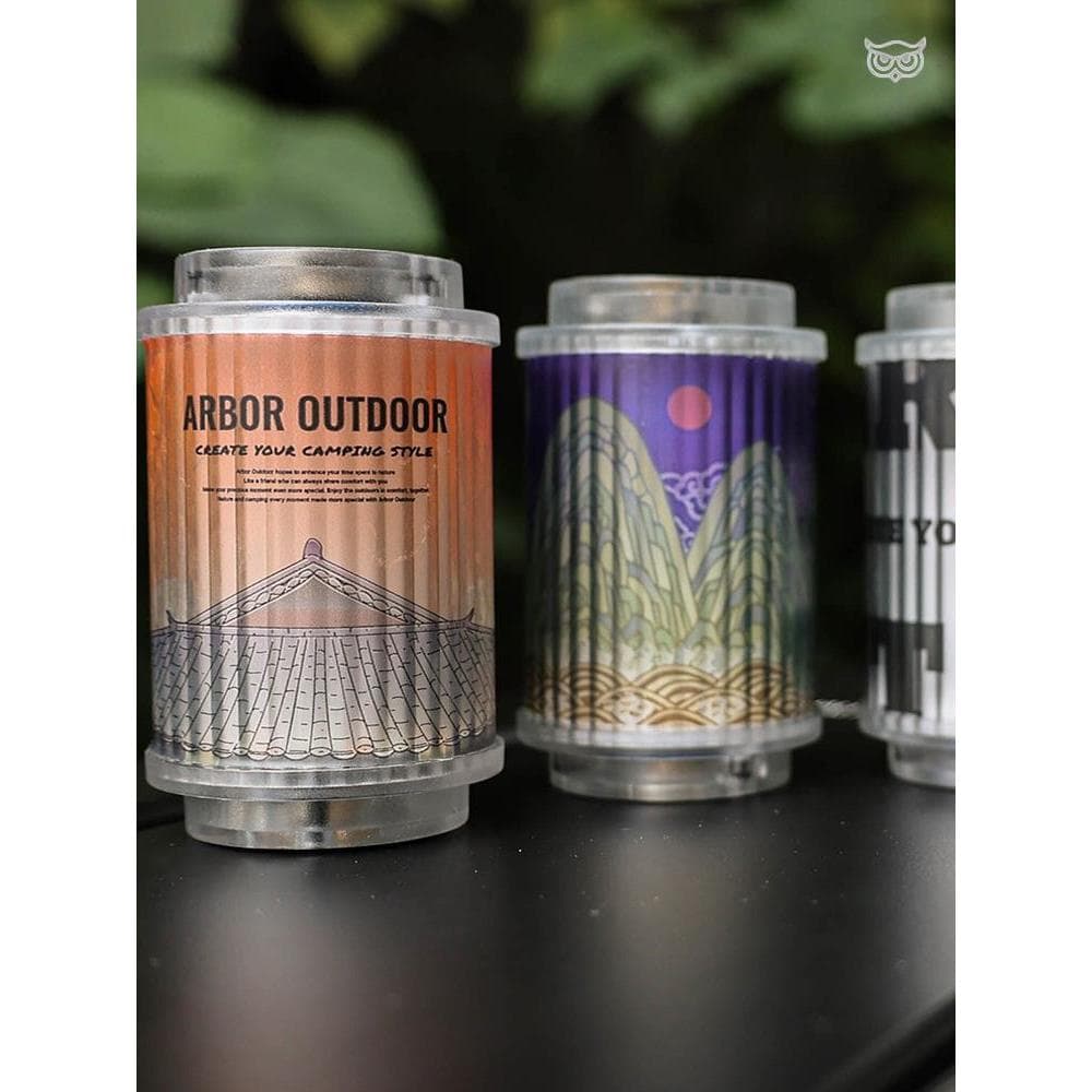 ARBOR Outdoor Lunari Recarregável LED Estilo Adesivo Luz de Acampamento Coruja Coreana Acampamento