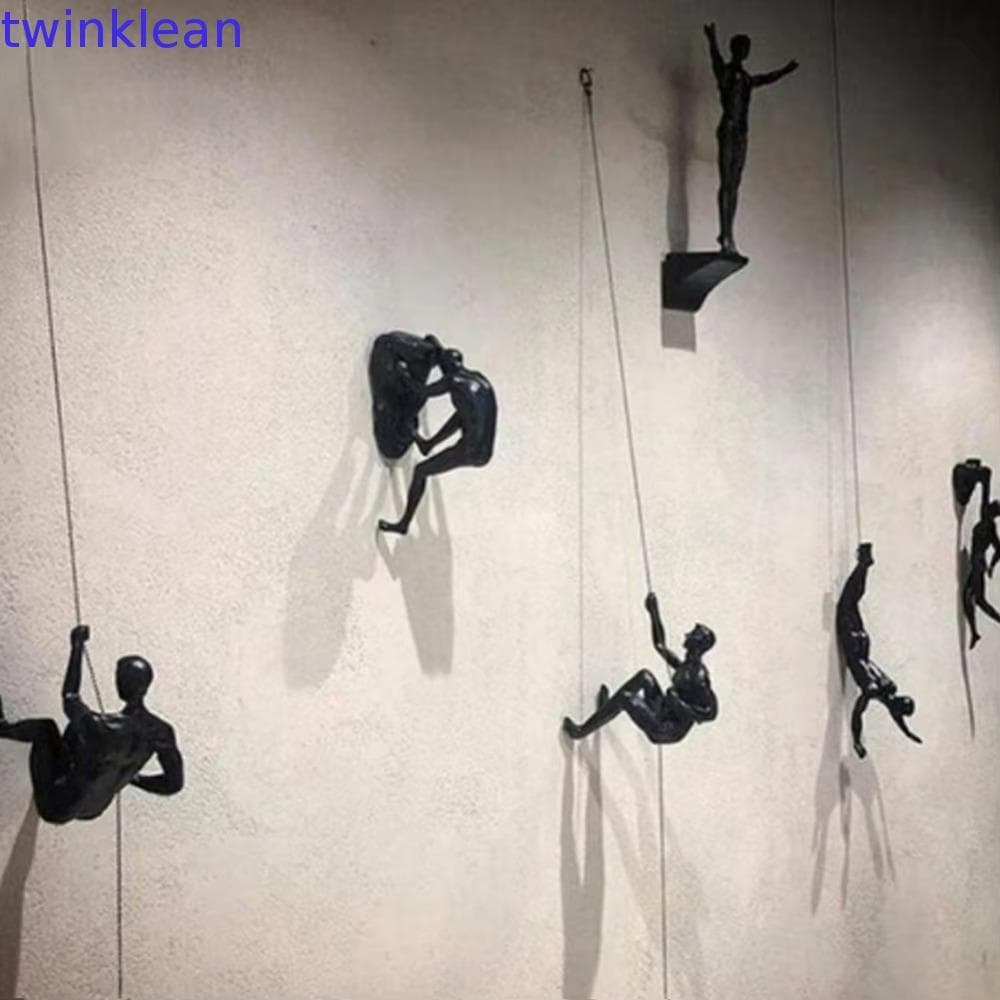 Estátua De Escalada TWINKLEAN , Esculturas De Parede Exclusivas De Homem Em Estilo Europeu , Penduradas