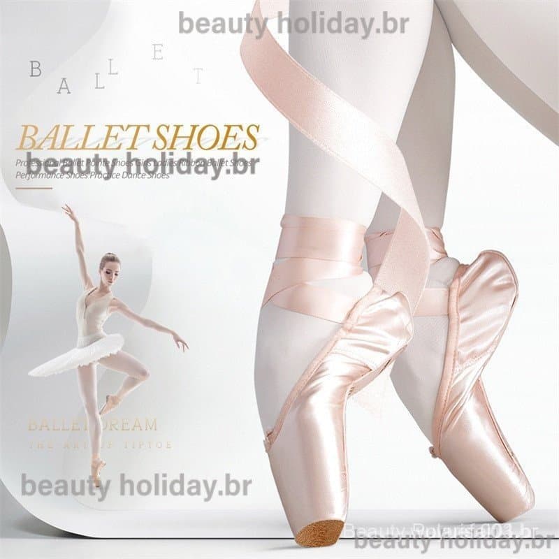 Sapatos Profissionais De Ponta De Ballet De Fita