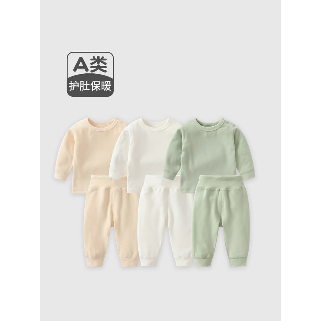 2 peças pijamas de bebê outono inverno terno quente alemão veludo masculino feminino bebê inverno Bottoming manga compri