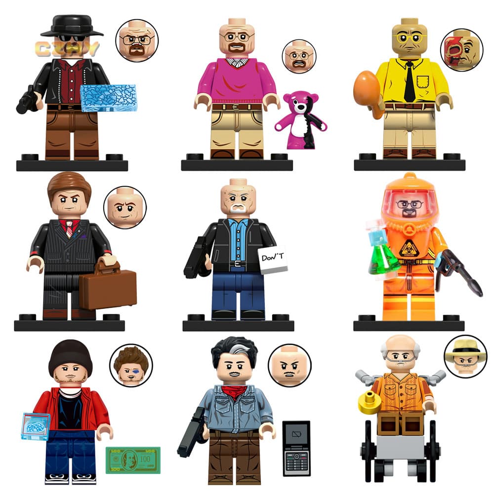 Famoso Breaking Bad Heisenberg Walter White Jesse Pinkman Saul Goodman Blocos De Construção Brinquedos