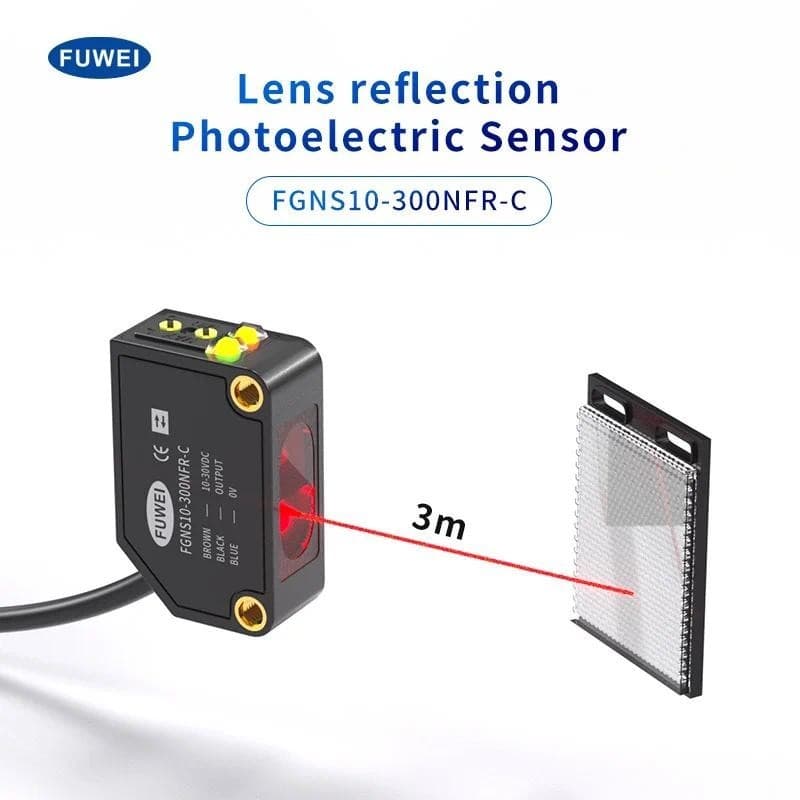 FGNS10-300PFR-C Lente Refletor Telêmetro 3M 24V Sensor Indutivo Óptico Através Do Feixe Fotoelétrico