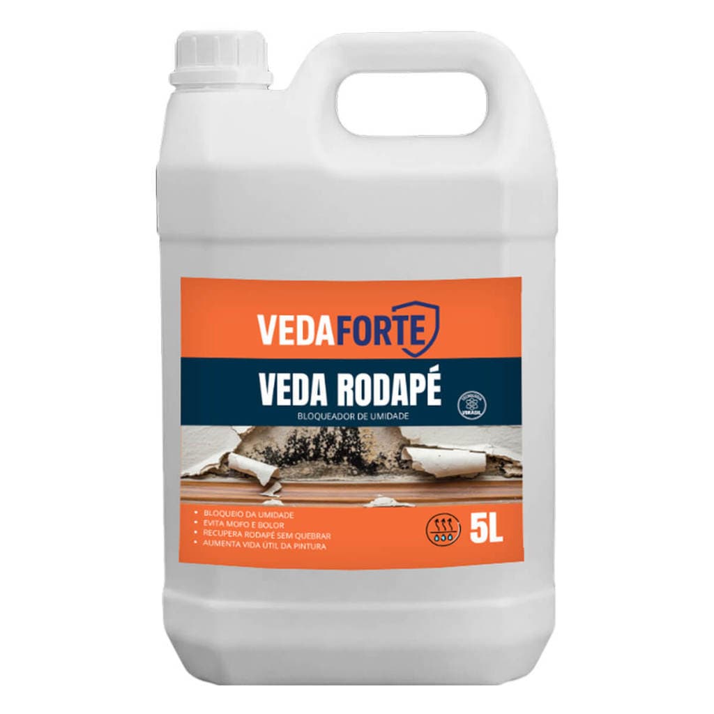 Veda Rodape Anti Mofo E Bolor Para Parede