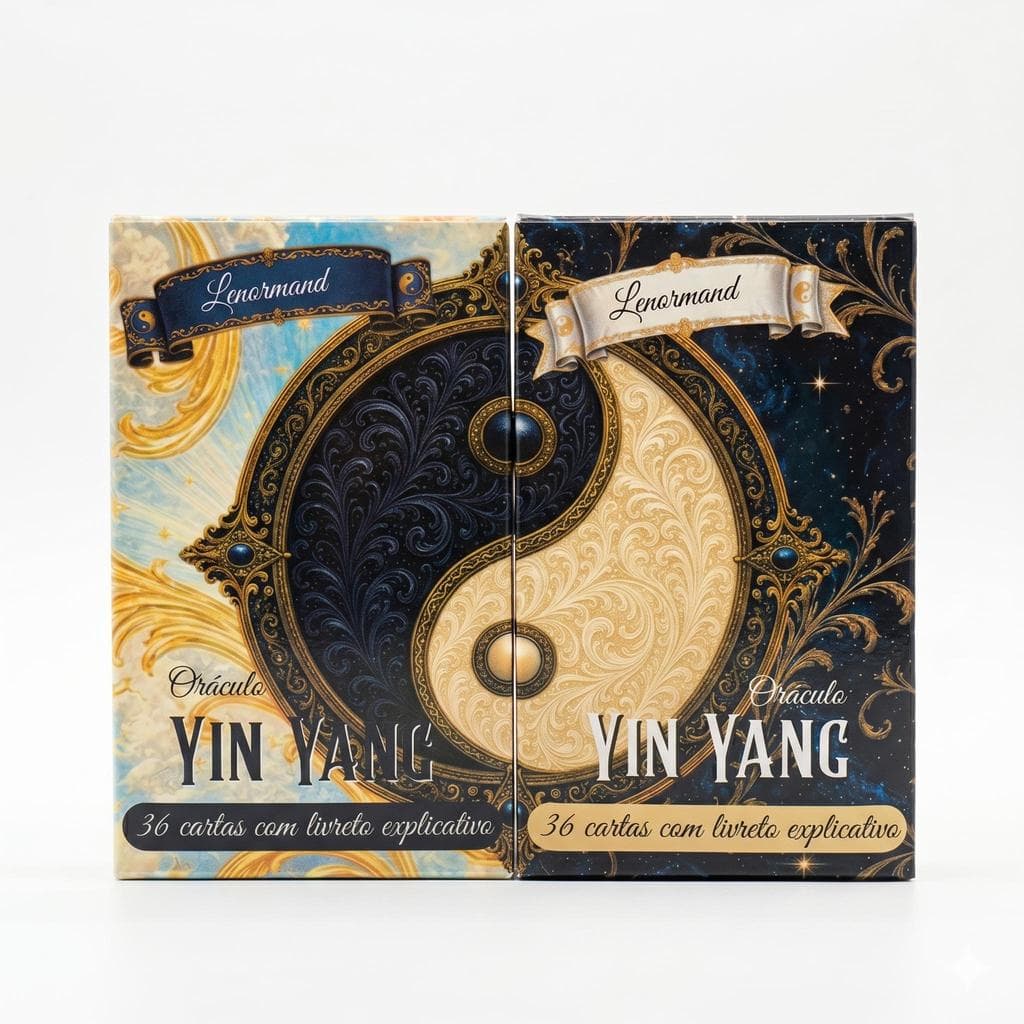 Kit Oráculo Lenormand Ying Yang 36 cartas com Manual