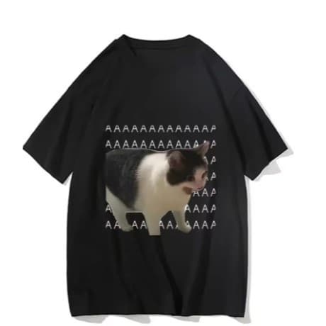 Camiseta Gato Meme Gritando AAAAAA Novo!