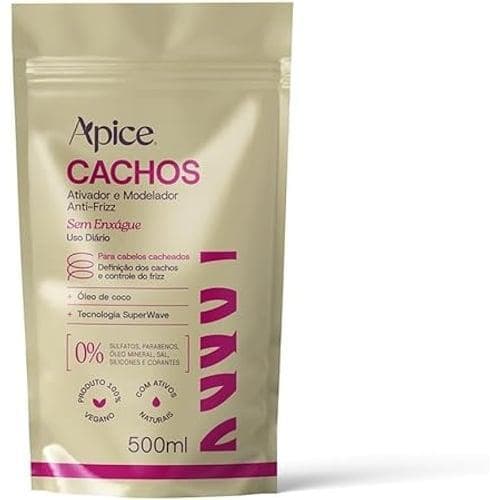 Ápice Ativador E Modelador De Cachos Anti-Frizz Essence Cachos Refil Econômico | Definição E Brilho | 500ml