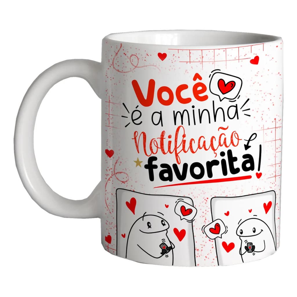 Caneca Personalizada Namorado Notificação Favorita Premium