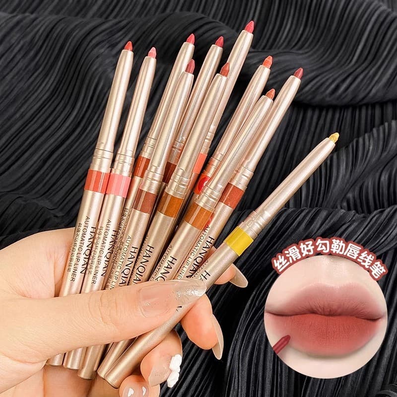 Li Jiaqi recomenda delineador labial à prova d'água de longa duração, lápis labial giratório automático, modifica natura