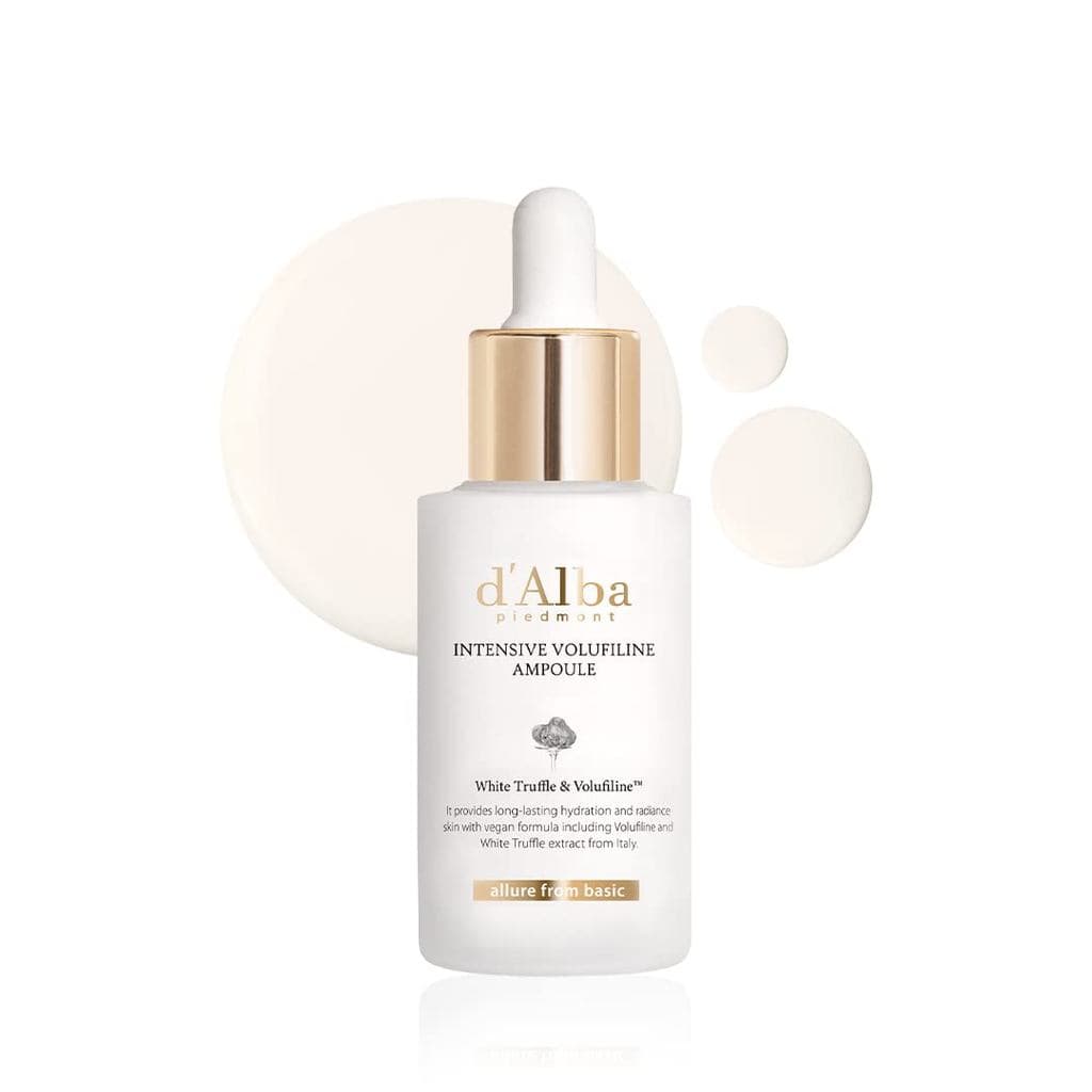 d'alba Ampola Intensiva de Volufilina com Trufa Branca do Piemonte (1.01 Fl. oz) Oz), Sérum Leitoso, Firmador de Pele, V