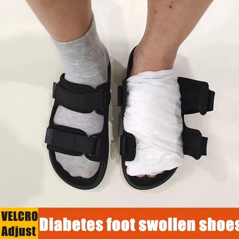 Chinelos Diabéticos Masculinos para Uso Interno e Externo, Ajustáveis para Artrite, Edema e Pés Inchados, Calçados Confo
